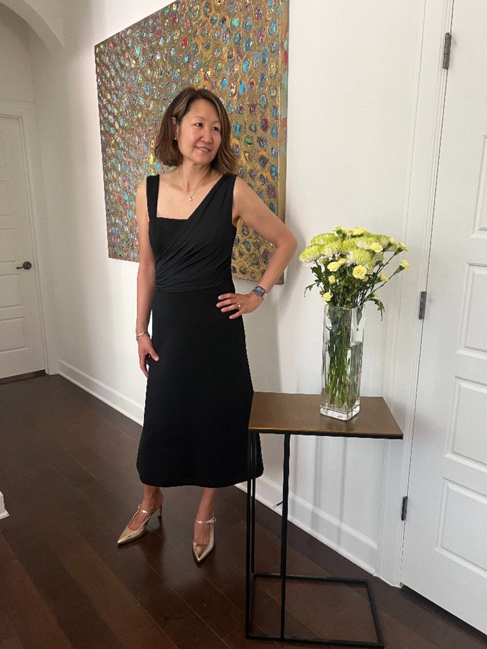 Du Paradis Vienna Draped Midi Dress